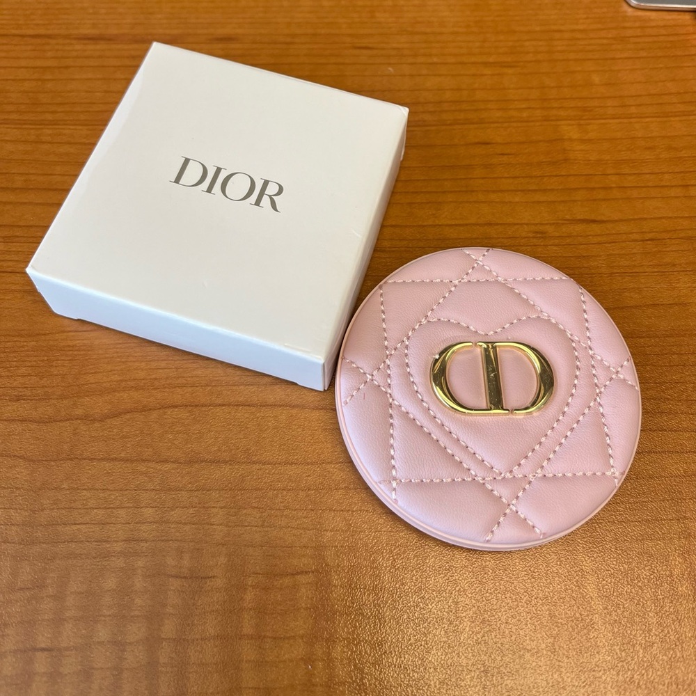 Dior Leather Quilted Mirror Compact - Pink - Limited Edition